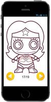 How to Draw Cute Baby Wonder Woman of superheroes capture d'écran 2