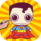 How to Draw Cute Baby Superman from Superheroes آئیکن