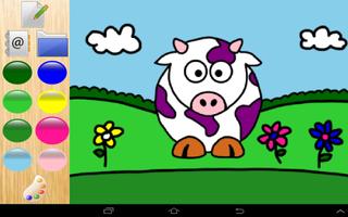 Colors farm animals! pig & cow الملصق