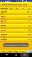 2000 Turkish Words (most used) screenshot 1