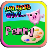 Colored with Penny Pig icône