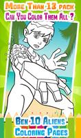 Coloring pages for ban 10 aliens and monsters imagem de tela 1