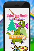 Dino Coloring drawing book पोस्टर