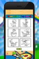 Dino Coloring drawing book Ekran Görüntüsü 1