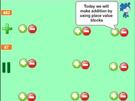 Addition with Place Value Blocks Affiche