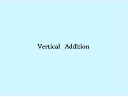 Vertical Addition poster