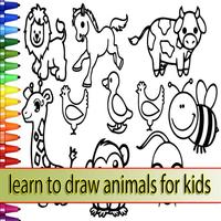 nauczyć się rysować zwierzęta dla dzieci plakat