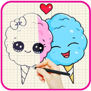 How To Draw Cute Food - Cartoon Cotton Candy APK