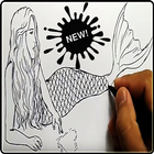 learn to draw mermaid icône