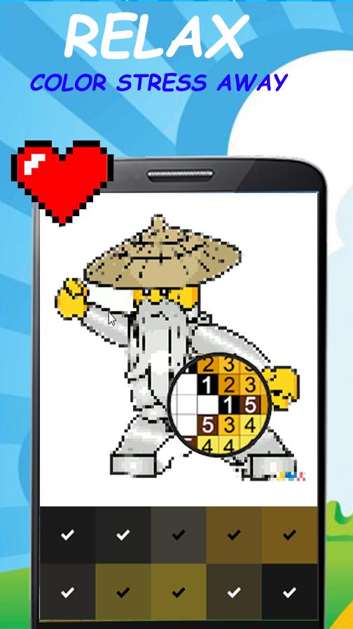 Pixel Art Game Lego Ninjago Color By Number For Android