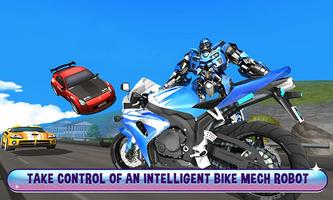 Futuristic Bike Transformer Robot Games capture d'écran 1