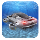 Drijvende Underwater Car Sim-icoon