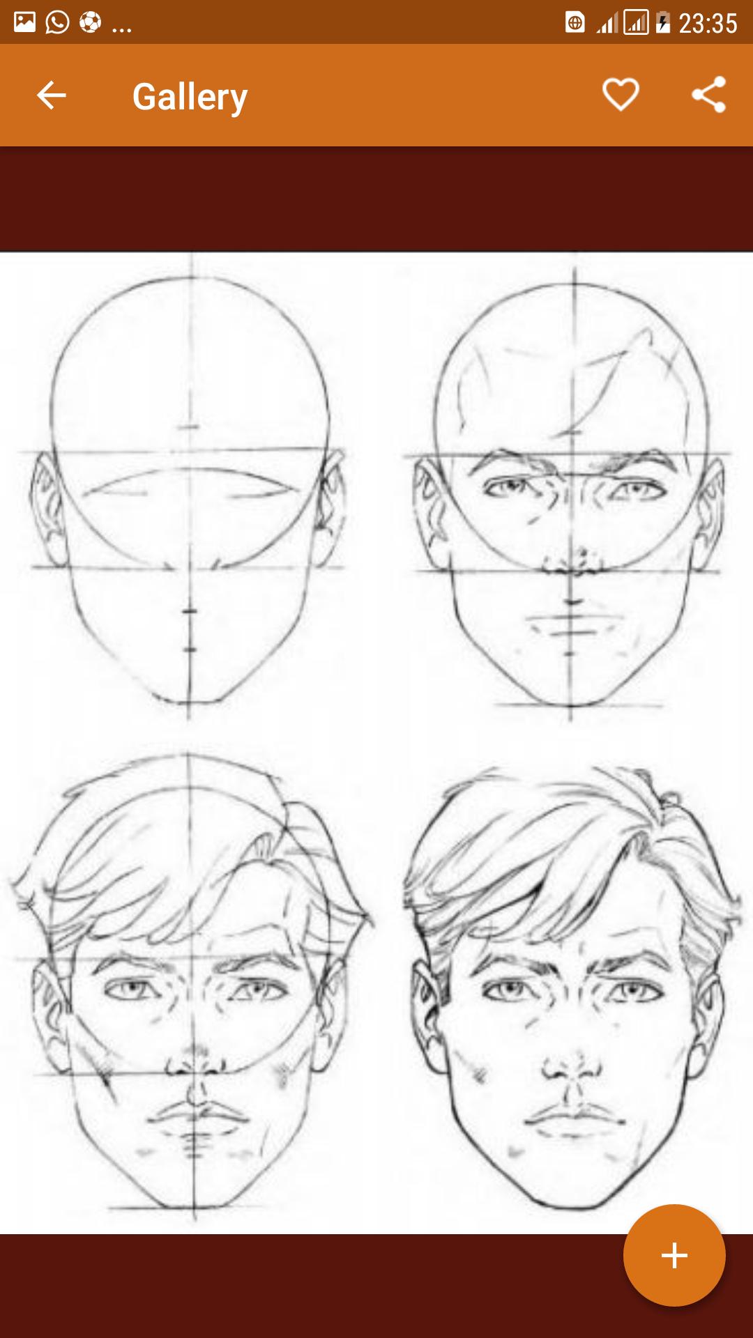Этапы рисования лица