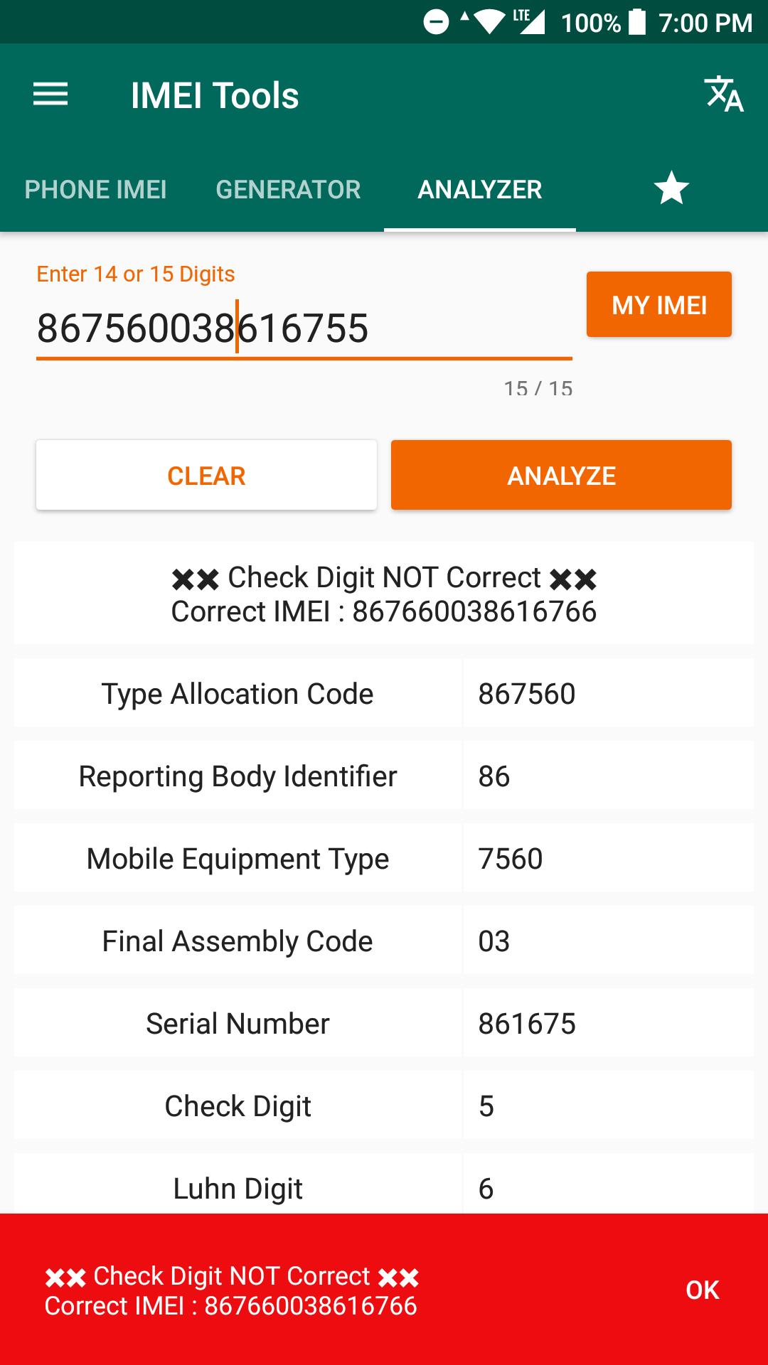 IMEI Generator.