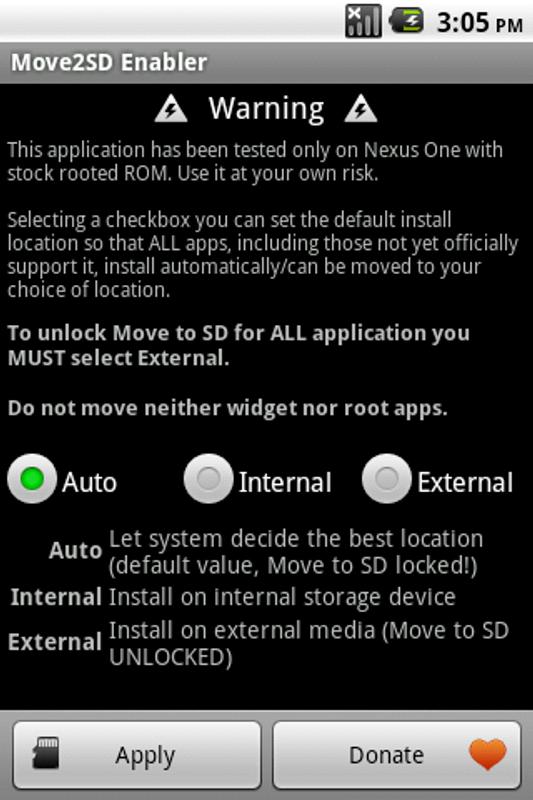 Скачать Move2sd Enabler Root Only