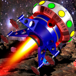 Jet Flight. Space gold miner.