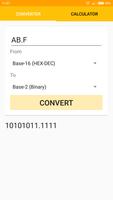 Base Converter Calculator Binary, HEX, DEC, OCT capture d'écran 1