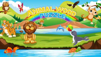 Animal Wood Puzzle Affiche