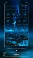 Neon Tech Blue Earth Theme اسکرین شاٹ 1