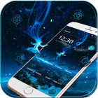 Neon Tech Blue Earth Theme آئیکن