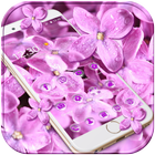 Lilac lavender dewdrop theme icône