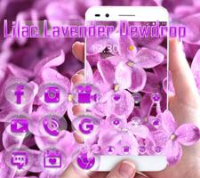 Lilac lavender dewdrop theme Affiche