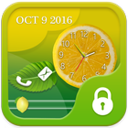 Slide Lock Screen Lemon Theme icône