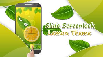 Slide Lock Screen Lemon Theme Affiche