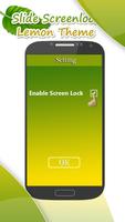Slide Lock Screen Lemon Theme स्क्रीनशॉट 1