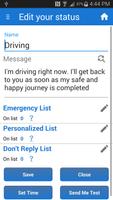 Safe Driving + Auto SMS Affiche