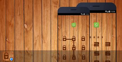 AppLock Theme - Wood Theme постер