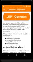 Learn LISP Complete Guide capture d'écran 2