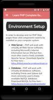 Learn PHP Complete Guide capture d'écran 1