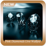 Pink Diamonds Live Wallpaper icône