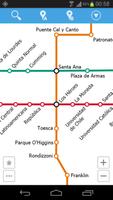 Santiago Metro Map پوسٹر