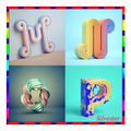 3d letters font