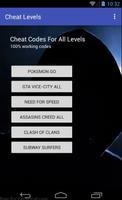 Poster Cheat Codes Levels