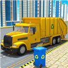市 垃圾 卡车 驾驶 3D 图标