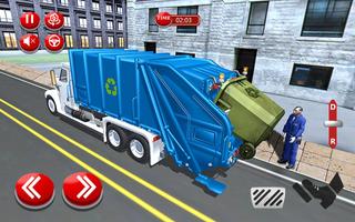 stad vuilnis vrachtauto rijden 3d screenshot 1