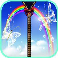 Rainbow Zipper Screen Lock Affiche