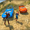 Superheroes Lightning Mcqueen Stunt Racing Games