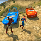 Superheroes Lightning Mcqueen Stunt Racing Games icône