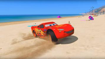 Superheroes Lightning Mcqueen Stunt Racing Games Affiche