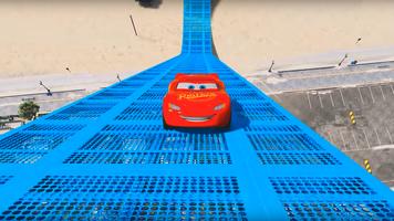 Superheroes Lightning Mcqueen Stunt Racing Games capture d'écran 2