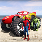 Superheroes Monster Stunt Race icône
