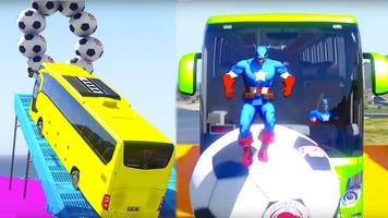 Superheroes Bus Stunts Racing Ekran Görüntüsü 1