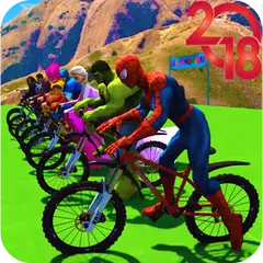 Superhero Bmx Stunt Racing APK download