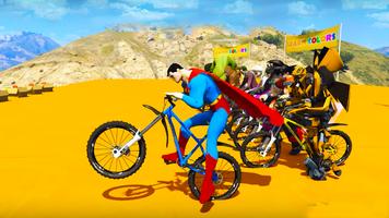 Superheroes Bmx Racing: Bicycle Xtreme Stunts screenshot 2