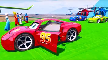 Superheroes Fast Highway Racing Challenges الملصق