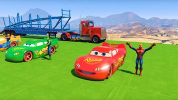 Superheroes Fast Highway Racing Challenges capture d'écran 1